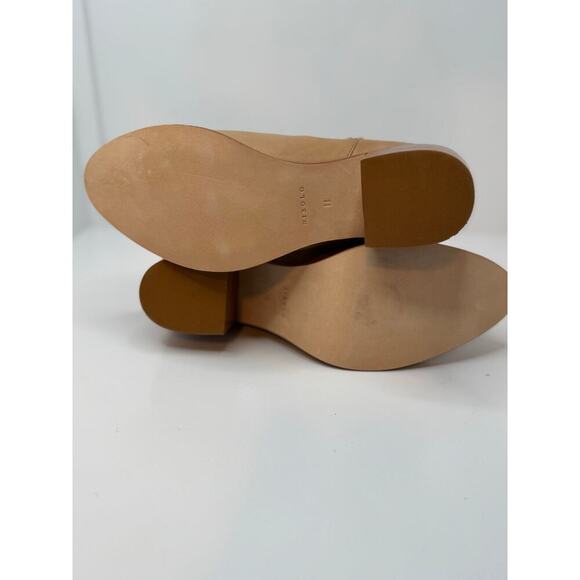 Nisolo Ana Chelsea Boots Tan Distressed Leather Size 11 Block Heel Ankle Boots - Picture 9 of 11